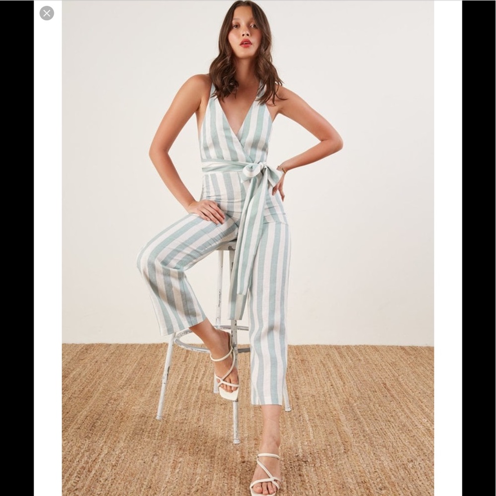 Reformation Dani Jumpsuit- Baltic Sz 2